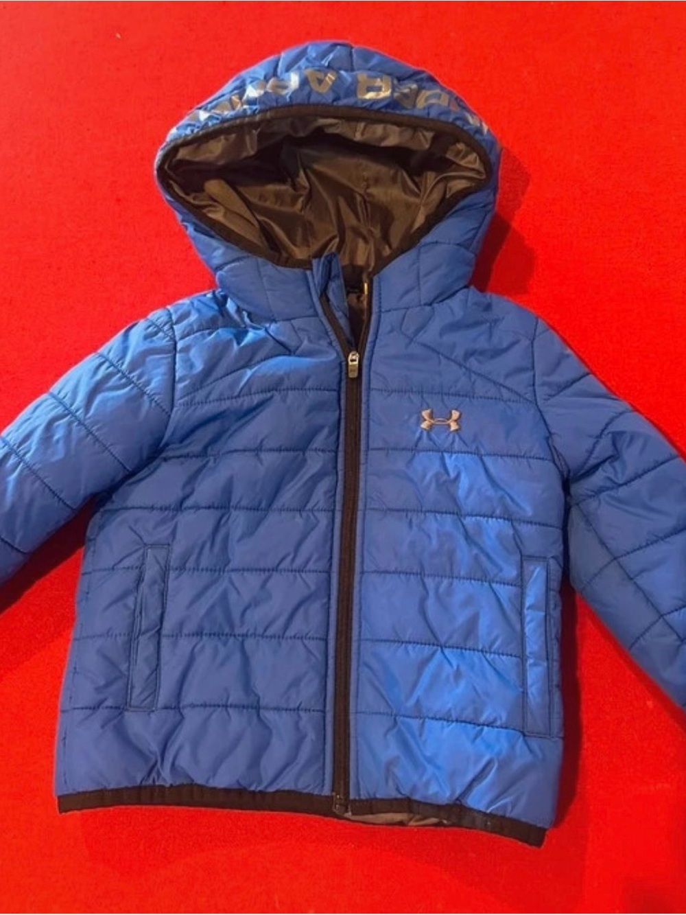 Under Armour Kids' Blue Puffer Jacket with Hood
